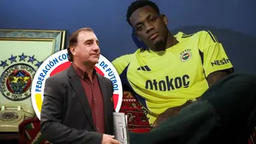 Este sería el plan de Néstor Lorenzo con Jhon Jader Durán en la Selección Colombia Foto: FCF, Escudoteca y Fenerbahce