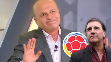 Esto dijo Carlos Antonio Vélez respecto a Néstor Lorenzo en la Selección Colombia Foto: Captura de Win Sports, Escudoteca y FCF