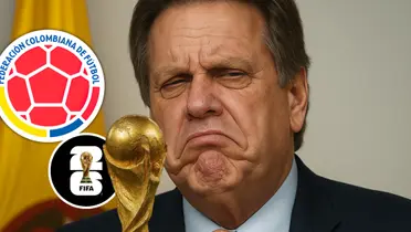 Esto dijo el mandamás de la FCF en las últimas horas sobre la Selección Colombia Foto: Escudoteca, FIFA y creada con Chat GPT
