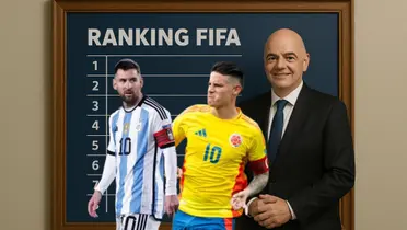 Esto pasará con el ranking FIFA para Colombia y Argentina Foto: AFA, FCF, Creada con Chat GPT