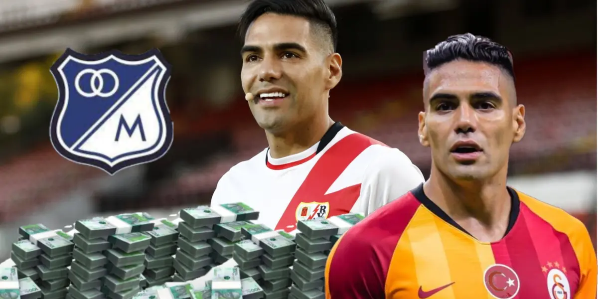 Falcao con la camiseta de Rayo Vallecano y Galatasaray