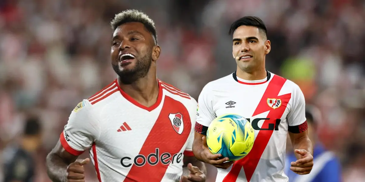 Falcao reaccionó al River Plate. Foto tomada de Borja tomada de Fútbol Red.