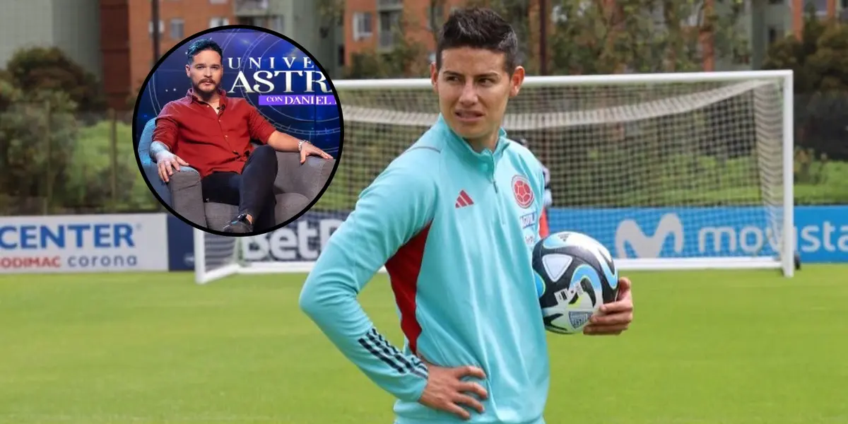 Famoso astrólogo habló de James. Foto de Daniel tomada de Instagram @redmastv y @danieldazatv, foto de James de Twitter @jamesdrodriguez.