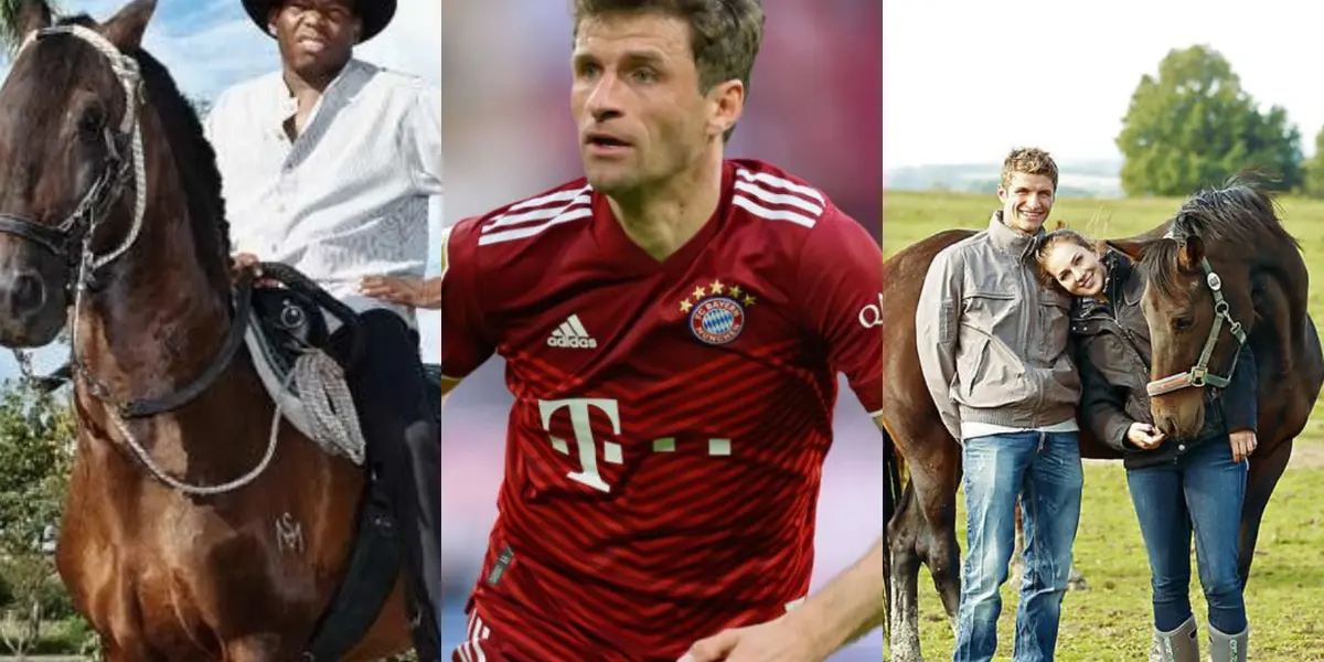 Faustino Asprilla es un fanático confeso de los caballos, igual que el alemán Thomas Müller, pero ambos tienen diferencias marcadas en ese hobbie.