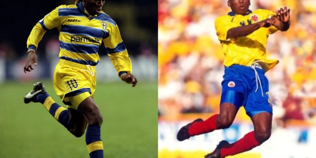 Faustino Asprilla es uno de los primeros jugadores colombianos que brilló en Europa.