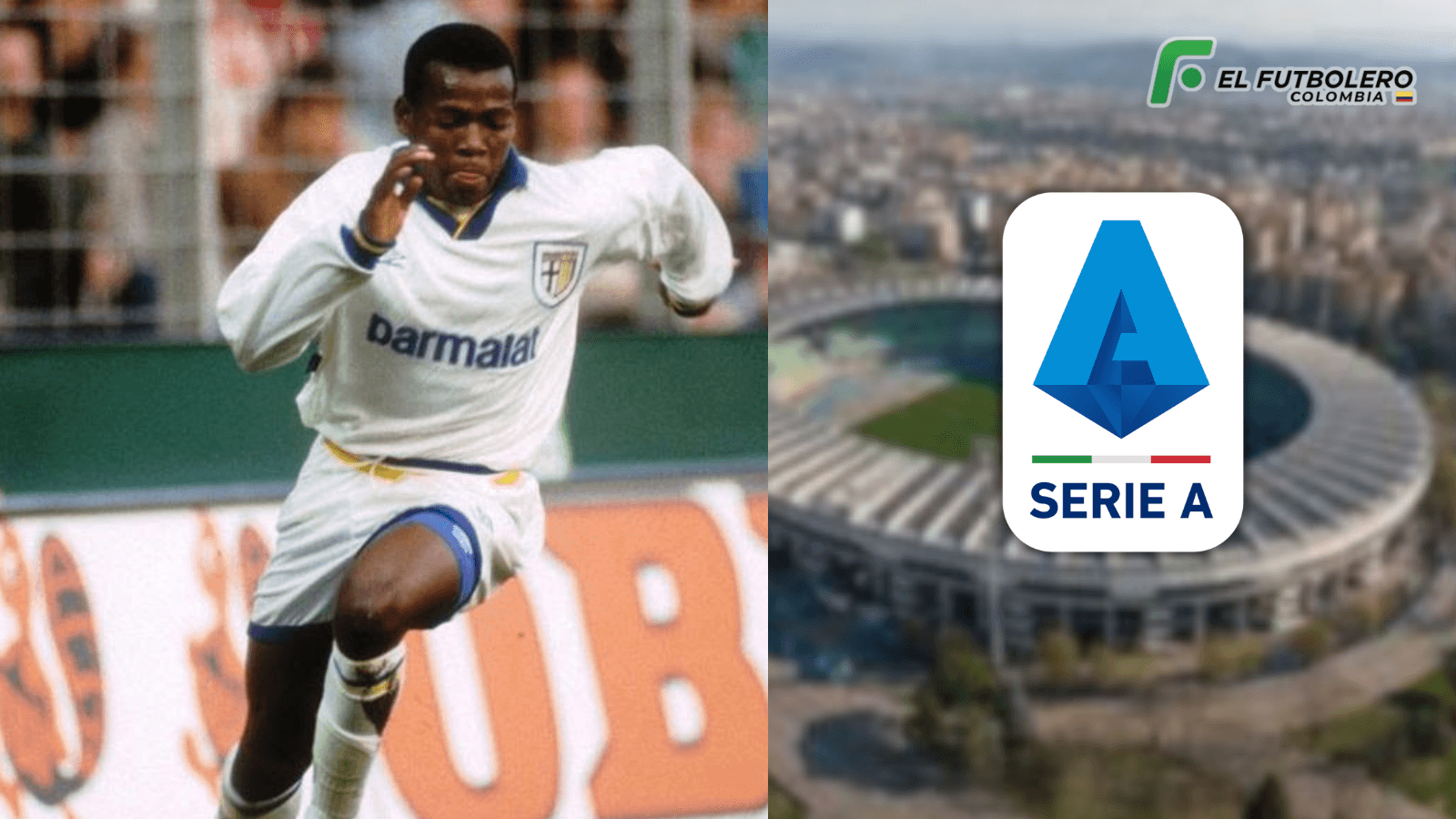 Faustino Asprilla Foto: Youtube, Wikipedia y Escudoteca PN