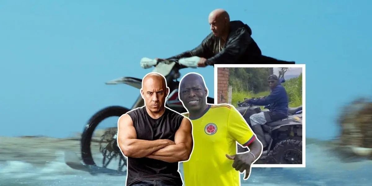 Faustino Asprilla en modo Vin Diesel en Colombia.