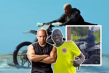Faustino Asprilla en modo Vin Diesel en Colombia.