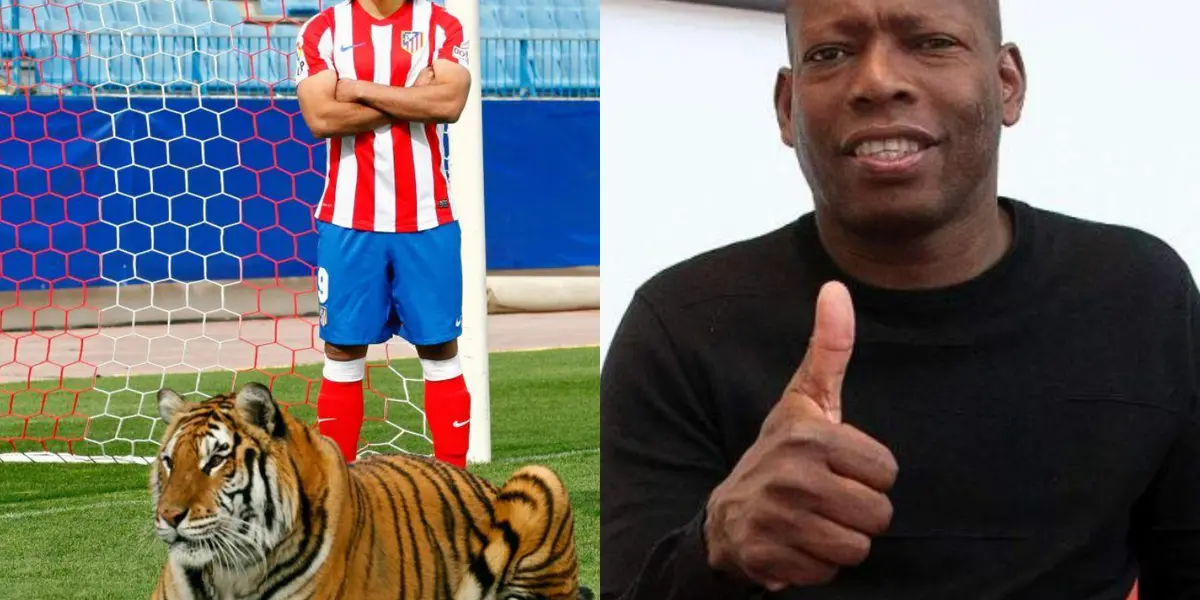 Faustino Asprilla se encuentra en Miami y mediante una prenda le rindió un homenaje a Radamel Falcao.