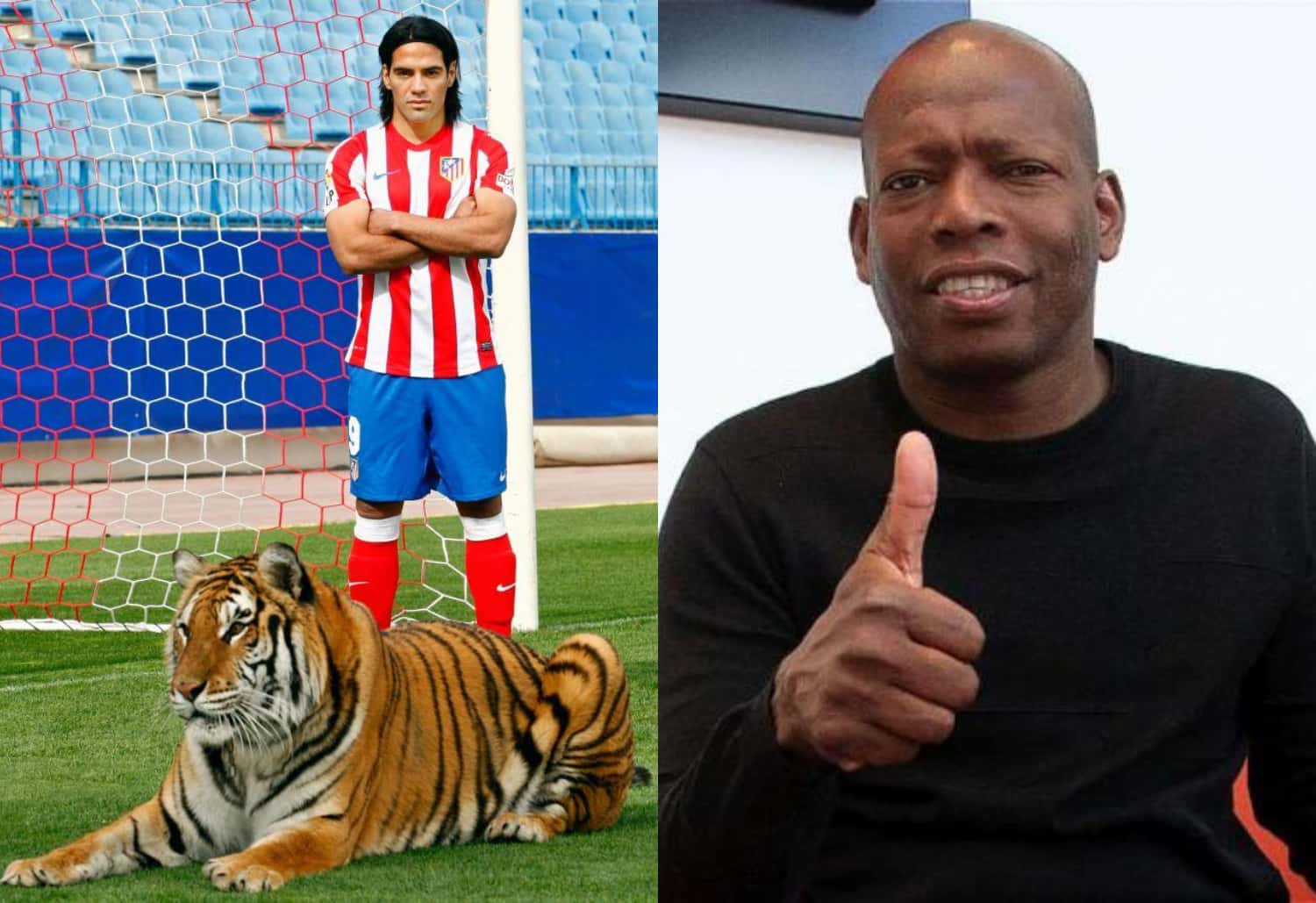 Faustino Asprilla se encuentra en Miami y mediante una prenda le rindió un homenaje a Radamel Falcao.