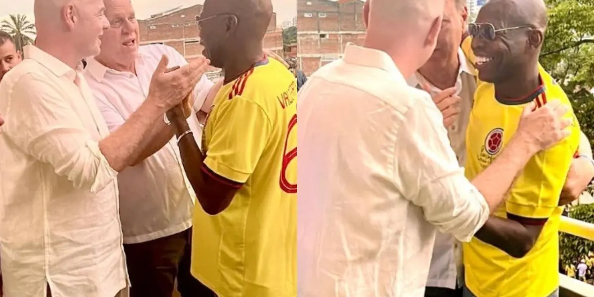 Faustino Asprilla sostuvo un encuentro con el Presidente de la FIFA y el de la FCF.