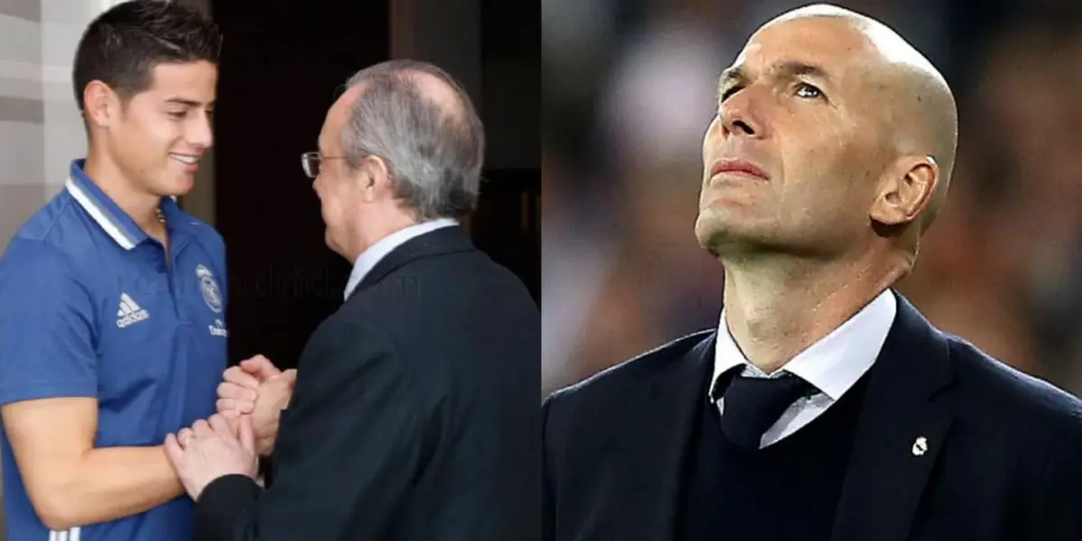 Florentino Pérez considera un error haber dejado ir a James Rodríguez y está organizando el plan retorno del colombiano ¿Qué dirá Zidane?