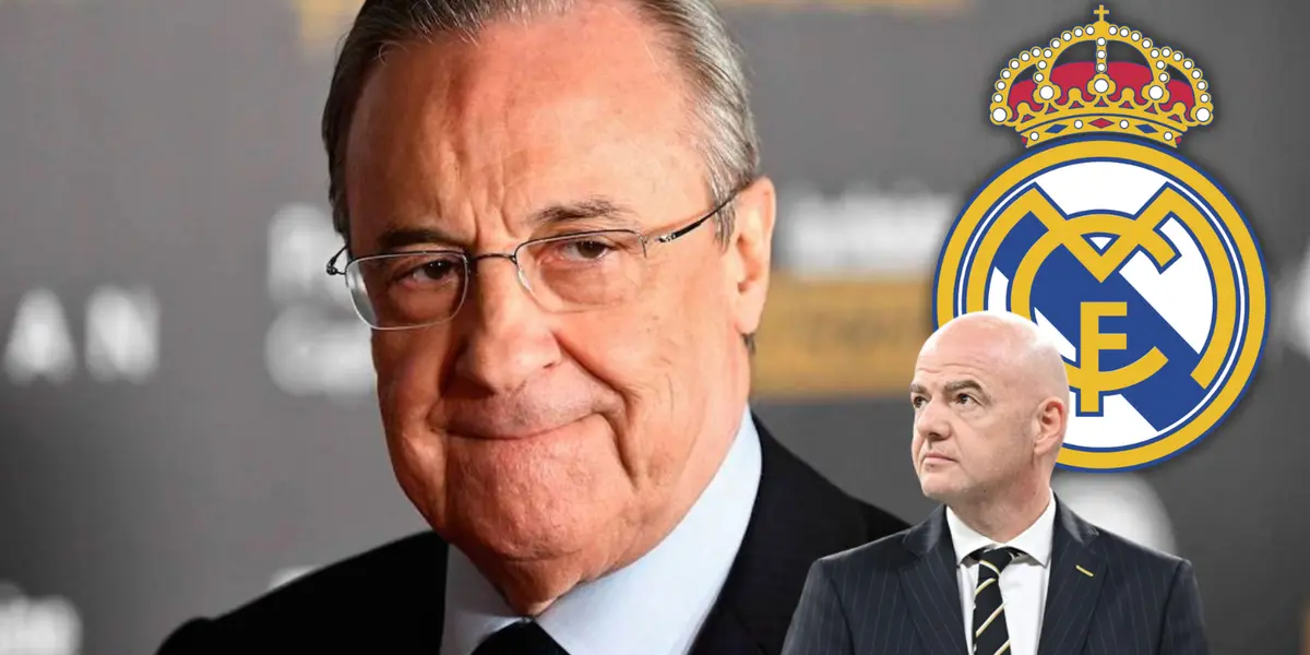 Florentíno Pérez tiene una carta a la FIFA que cambiaría el fútbol muy pronto Foto: FIFA, Escudoteca y Real Madrid