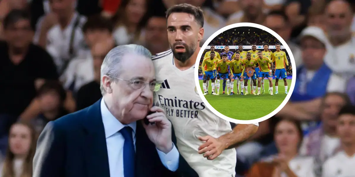 Florentino Pérez y Dani Carvajal Foto: El País, Marca y CRN Noticias