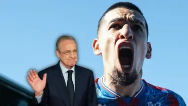 Florentino Pérez y Daniel Muñoz Foto: Real Madrid y Crystal Palace