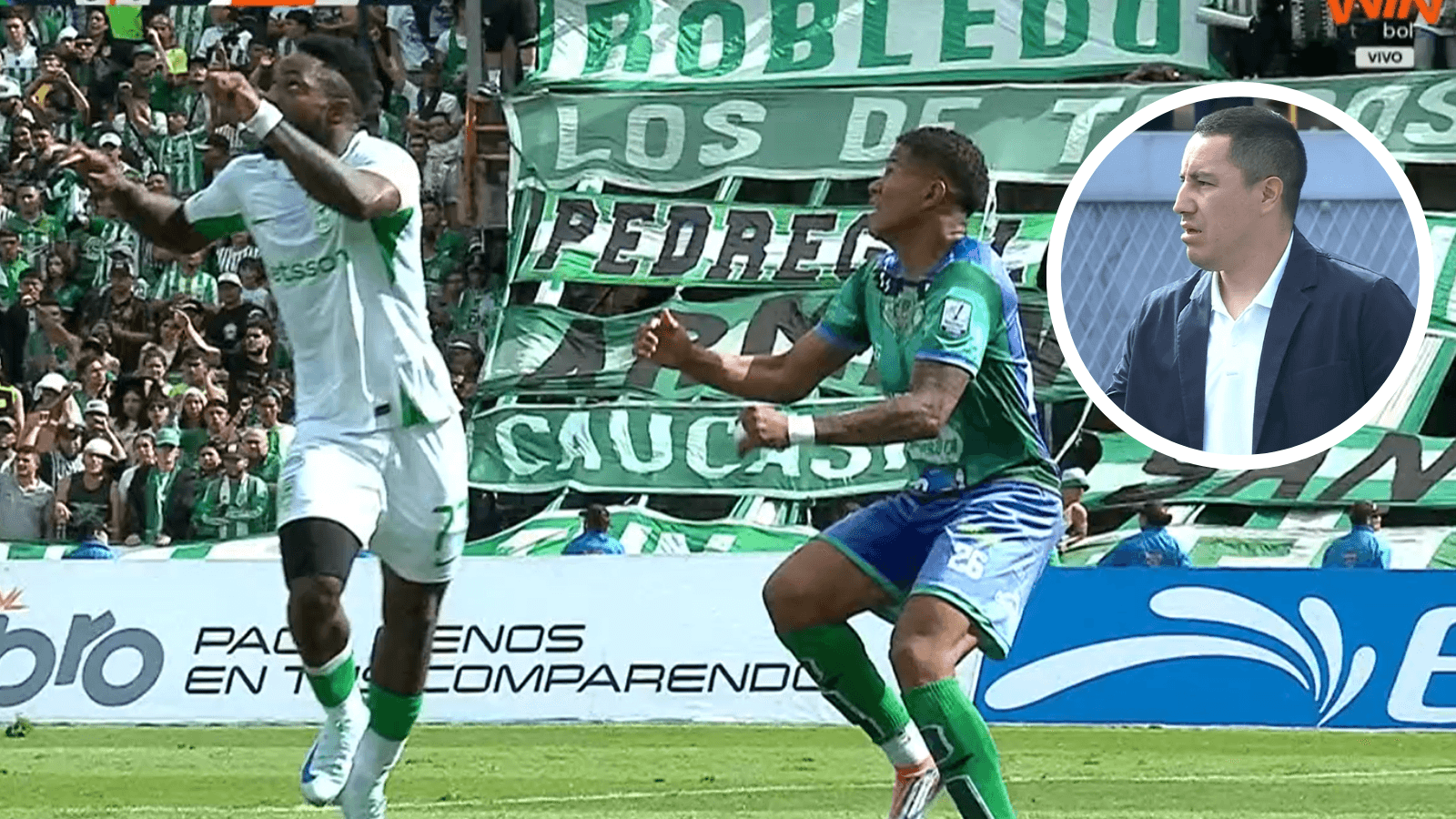 Fortaleza vs Atlético Nacional Foto: Captura de Win Sports