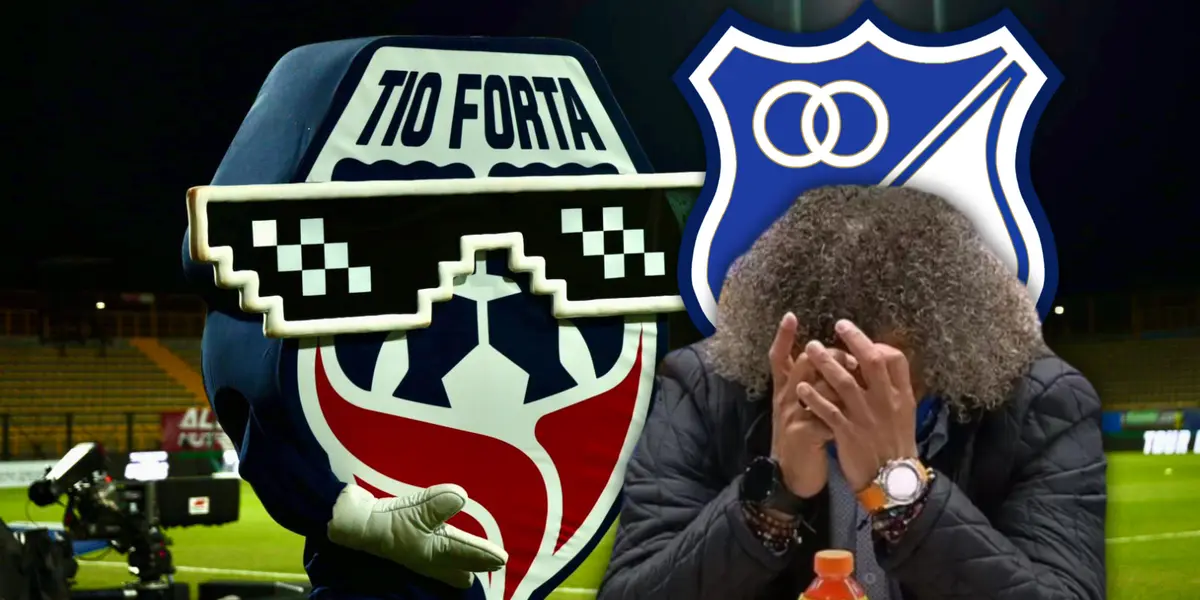 Fortaleza vs Millonarios Foto: X, El Tiempo y Escudoteca