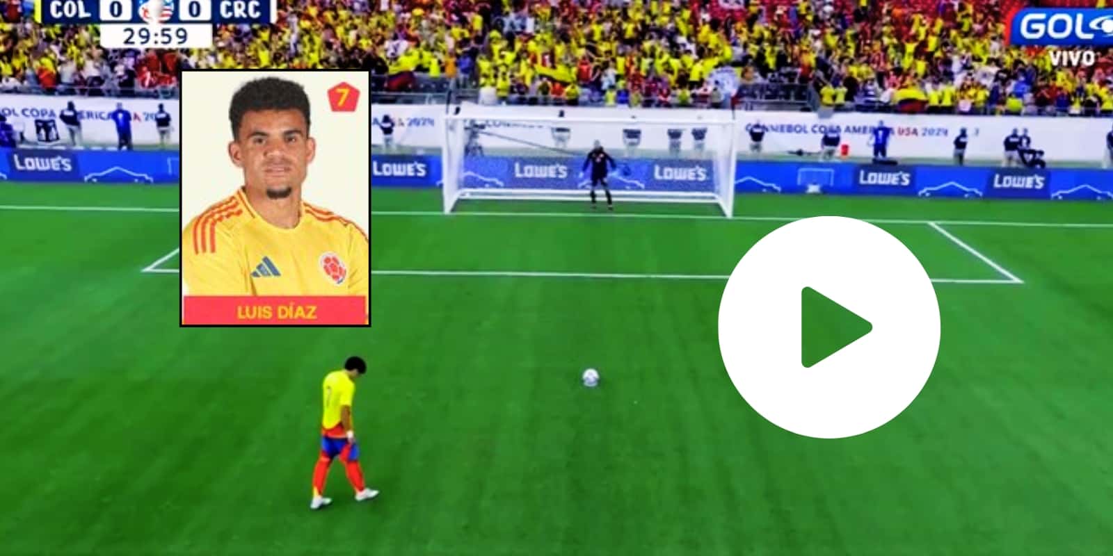 Foto: Captura de pantalla Gol Caracol / FCF Twitter