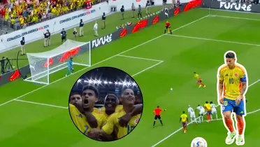 Foto: Captura de pantalla Gol Caracol YouTube / James Rodríguez Twitter