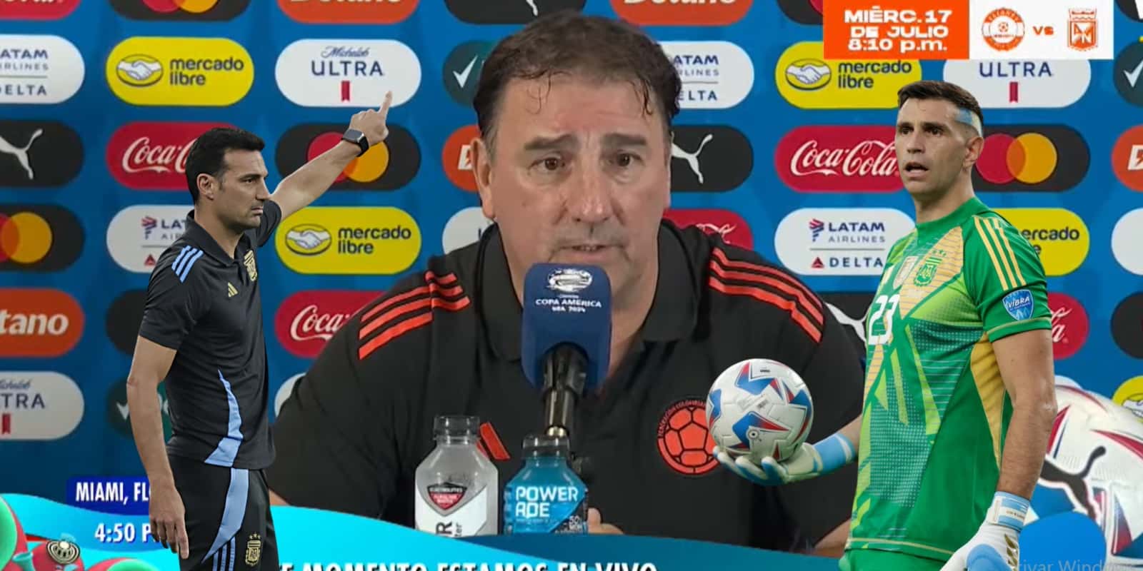 Foto: Captura de pantalla Win Sports YouTube / Selección Argentina Twitter