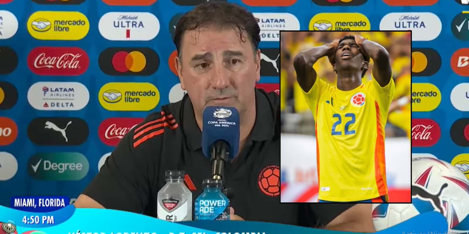 Foto: Captura de pantalla Win Sports YouTube / Yaser Asprilla Instagram
