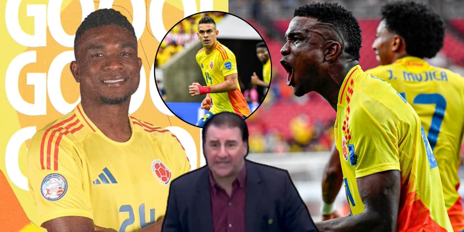 Foto: FCF Twitter / Rafael Santos Borré Instagram / Captura de pantalla Gol Caracol