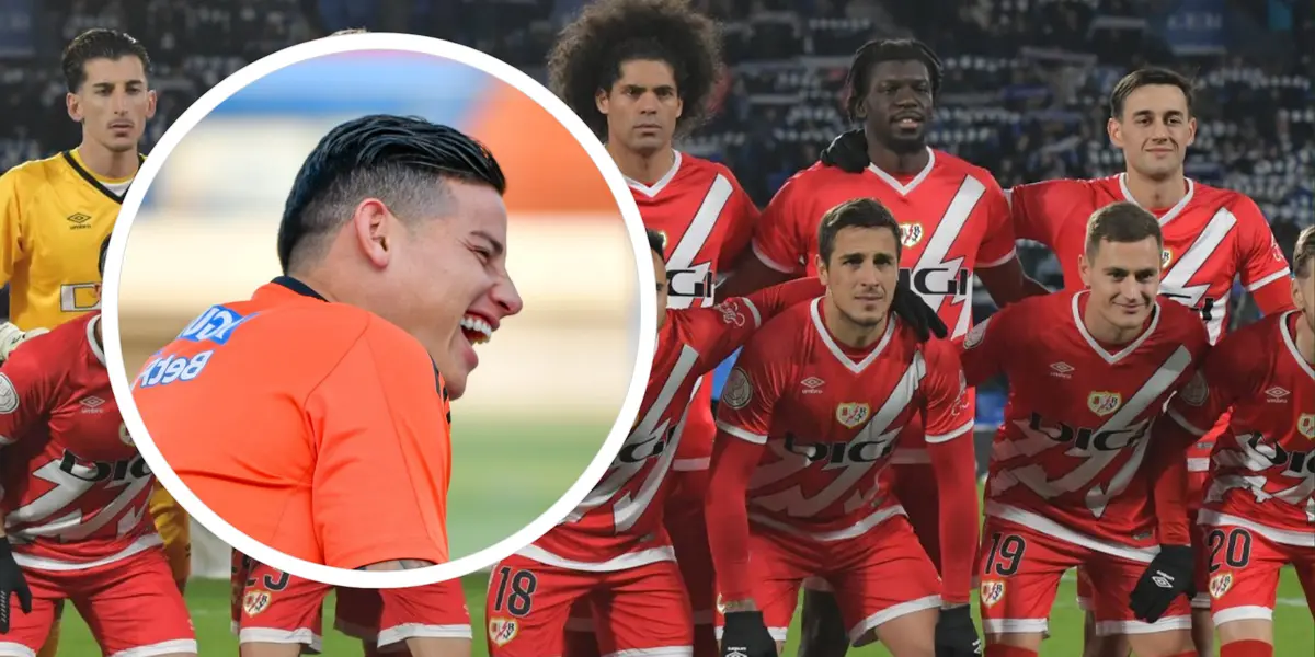 Foto: redes de Rayo Vallecano y James Rodríguez.