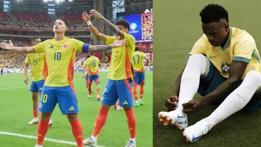 Foto: Vinícius Júnior Twitter / James Rodríguez Twitter