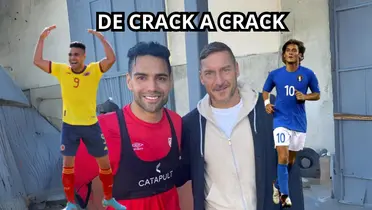 Francesco Totti tuvo un emotivo gesto con Radamel Falcao en España