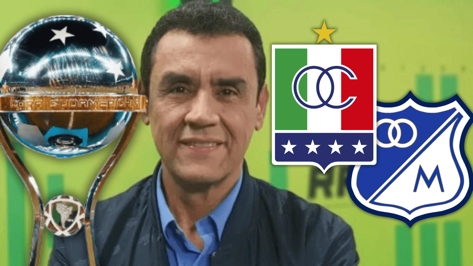 Francisco Pacho Vélez Foto: Escudoteca, Conmebol y Captura de ESPN