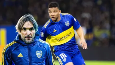 Frank Fabra, al lado Diego Martínez. Ambos representando a Boca Juniors. FOTO: Transfermarkt.