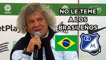 Gamero no le teme a los brasileños. Foto tomada de rueda de prensa DIMAYOR. 