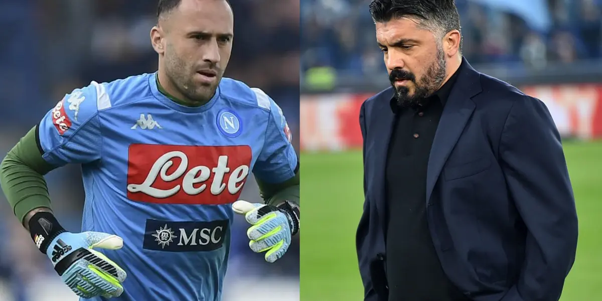 Gennaro Gattuso habló con David Ospina y le dio esta noticia, decidió su futuro en el Napoli ¿Se va o se queda?