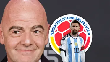 Gianni Infantino le da tremenda noticia a Colombia frente a Argentina Foto: FIFA, Escudoteca y AFA