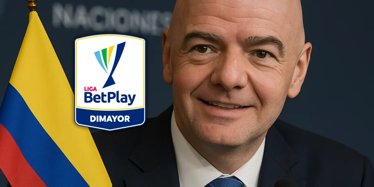 Gianni Infantino, presidente de FIFA y la gran noticia para los clubes colombianos Foto: Creada con Chat GPT y Escudoteca