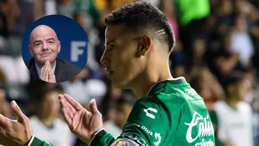 Gianni Infantino y James Rodríguez Foto: FIFA y redes sociales de James Rodríguez