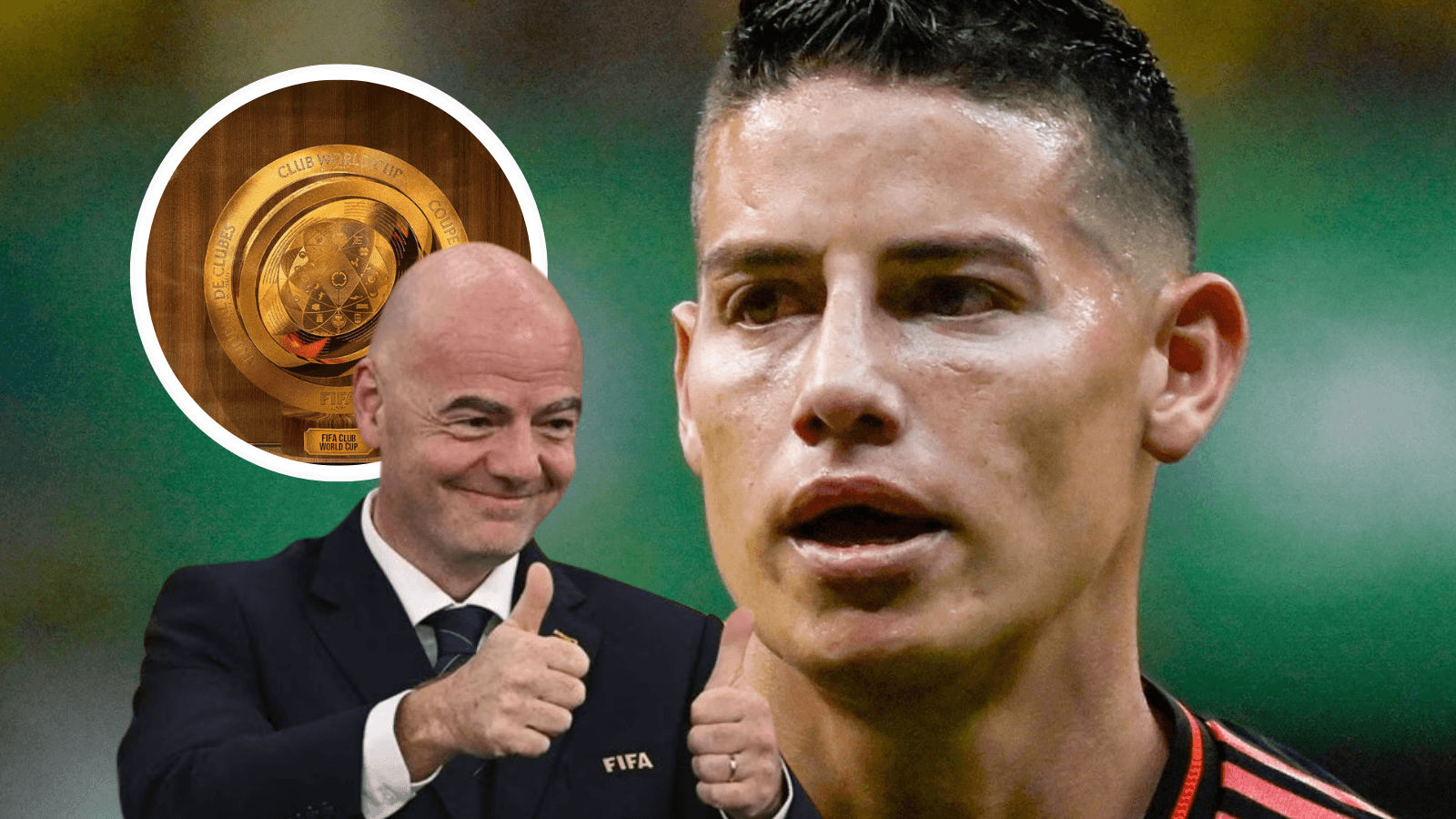 Gianni Infantino y la nueva noticia que recibió James Rodríguez para jugar el Mundial de Clubes