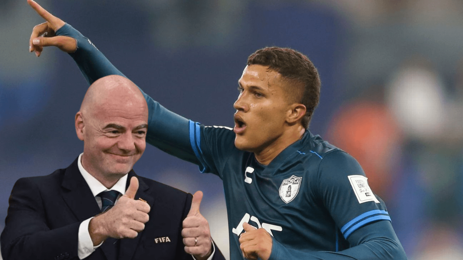 Gianni Infantino y Nelson Deossa Foto: FIFA y ESPN