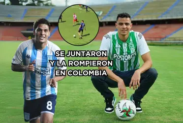 Giovanni Moreno y Juan Fernando Quintero se juntaron para romperla en Colombia por estos días.