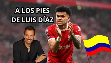 Giralt con grandes elogios a Luis Díaz en el Liverpool. Foto de Díaz tomada de Gol Caracol, Giralt de su Fanpage en Facebook.