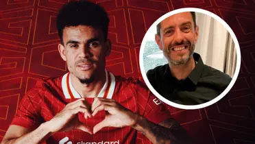 ¡Giralt emocionado! Su reacción al gol de Díaz campeón de la Premier. Foto: X y LFC