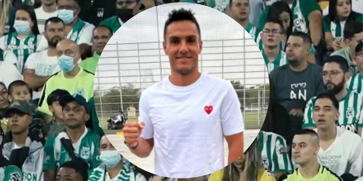 González e hinchas de Nacional. FOTO: Instagram de Lucas González y Nacional.