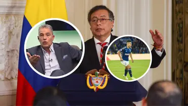 Gustavo Petro, Adrián Magnoli y Radamel Falcao Foto: Gustavo Petro, Captura de DSportsCo y Falcao