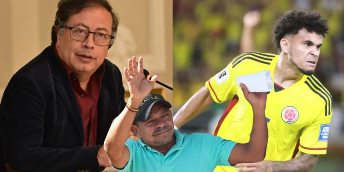 Gustavo Petro, al lado Mané Díaz y su hijo, Lucho.