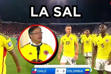 Gustavo Petro estuvo en el juego de la Selección Colombia en Chile y en redes sociales dicen que le echó la sal a la Tricolor.