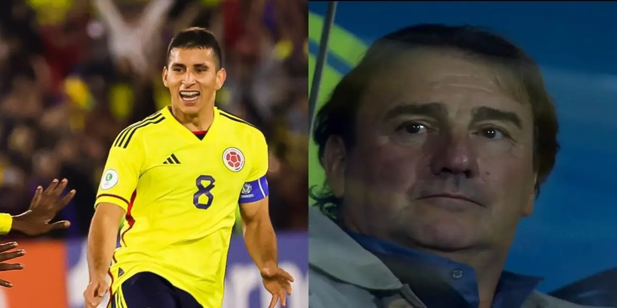 Gustavo Puerta la volvió a romper con la Selección  Colombia Sub 20 y Néstor Lorenzo fue testigo en primera fila.