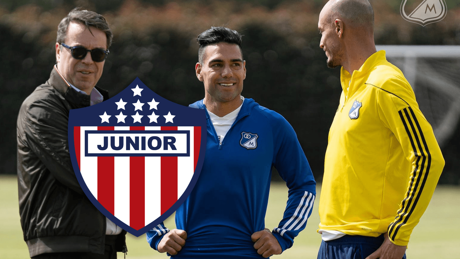 Gustavo Serpa, Radamel Falcao García y David González Foto: MFC y Escudoteca