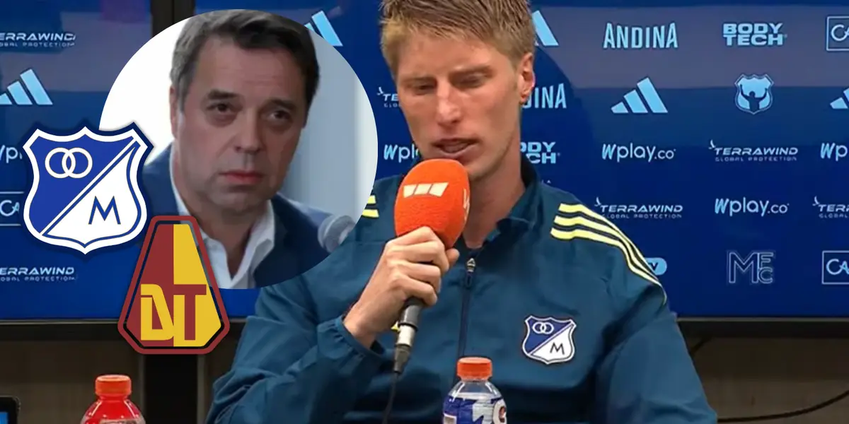 Gustavo Serpa y Andrés Llinás Foto: Captura de Caracol Radio, Escudoteca, Captura de Dimayor