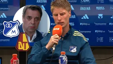 Gustavo Serpa y Andrés Llinás Foto: Captura de Caracol Radio, Escudoteca, Captura de Dimayor