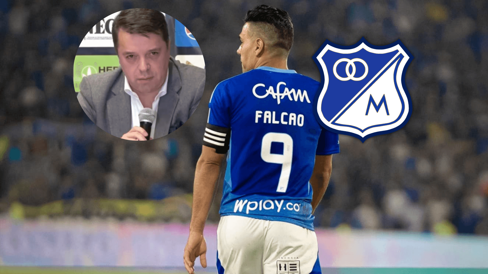 Gustavo Serpa y Radamel Falcao García Foto: Falcao, Escudoteca y Captura de X